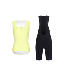 RIVANELLE sleeveless jersey and short pants - SCALLESSA - black/yellow